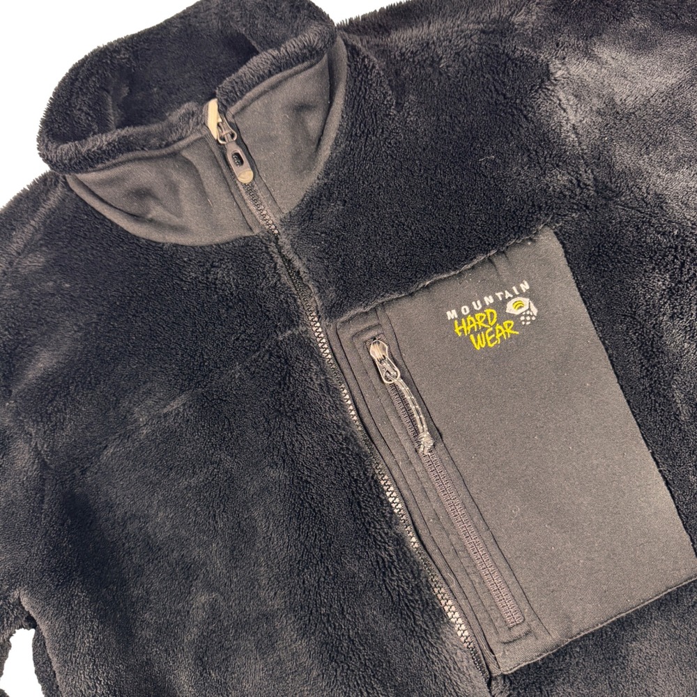 Mountain Hardwear Monkey Fleece Jacket‎ Women Large Black Polartec Full Zip